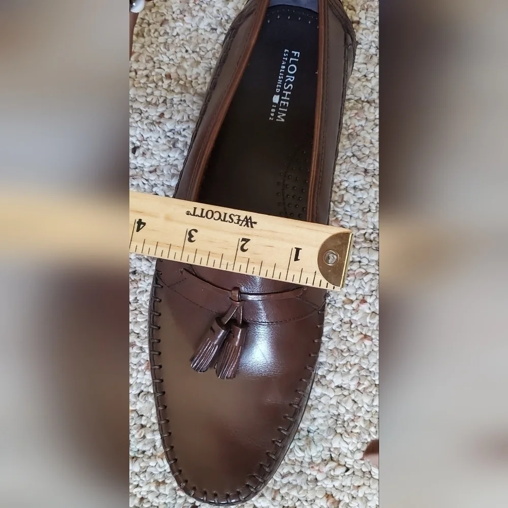 Florsheim Mens Brown Dress Tassel Loafer Men Shoes Size 10D